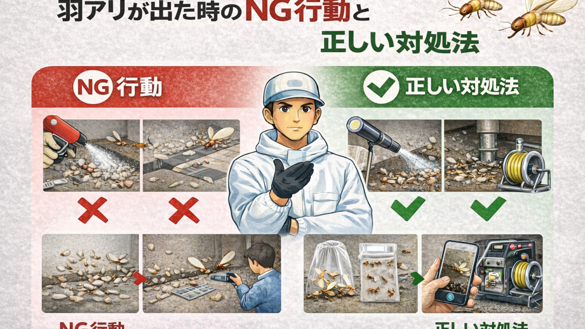 羽アリ発生！パニックになる前に知っておきたい「NG行動」と「正しい応急処置」