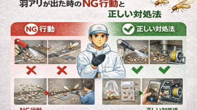 羽アリ発生！パニックになる前に知っておきたい「NG行動」と「正しい応急処置」